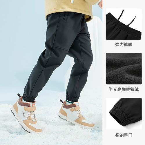 駱駝兒童褲子戶(hù)外沖鋒褲男童中大童春秋新款女防風(fēng)運(yùn)動(dòng)長(zhǎng)褲